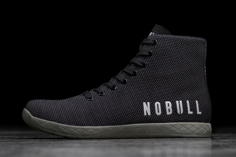 Black Dark Green Women's Nobull High-Top Trainers | NTICOS-431