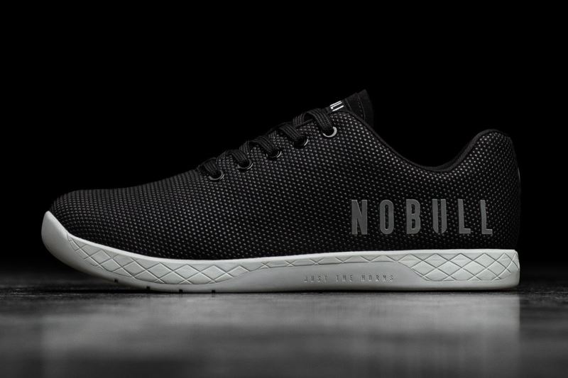 Black Grey Men's Nobull Low-Top Trainers | YADGUJ-165