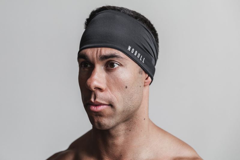 Black Men's Nobull 4" Headbands | ZBUJDM-097