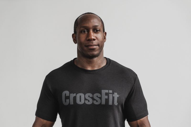 Black Men's Nobull Crossfit T-Shirts | NPAYZK-041