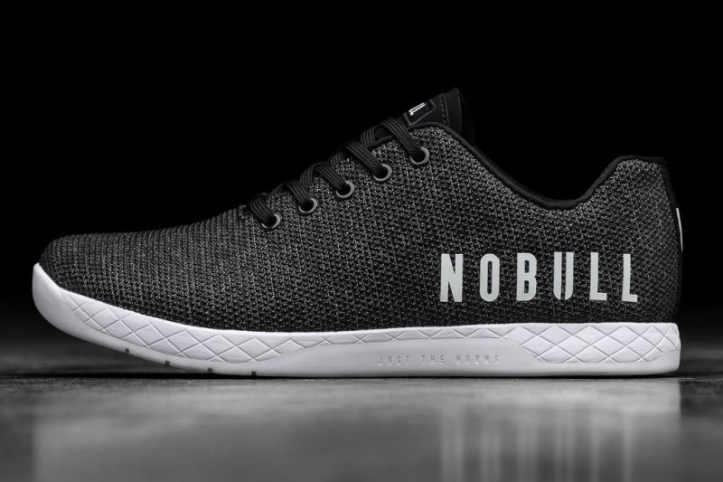 Black Men's Nobull Heather Trainers | FZYIGJ-691