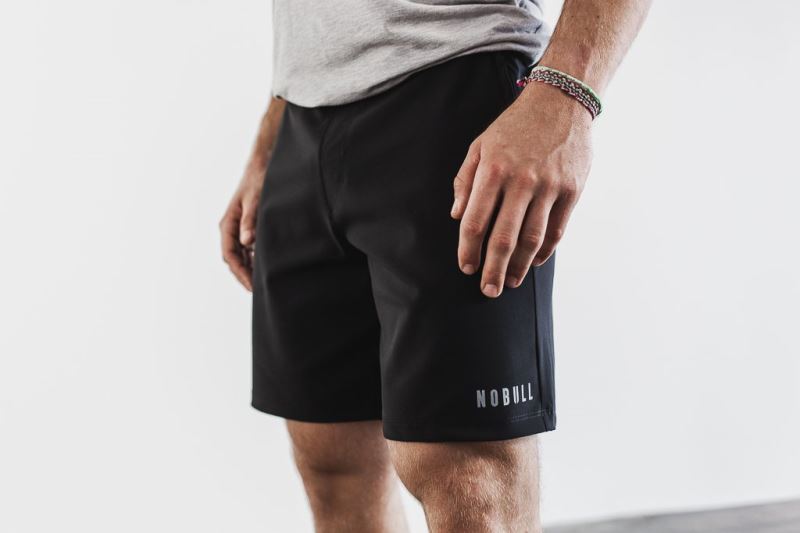 Black Men's Nobull Lightweight 8.5" Shorts | XTGZPY-507