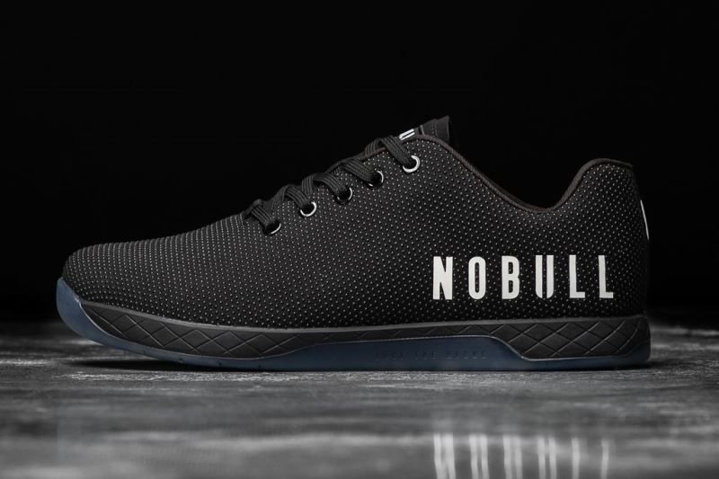 Black Men's Nobull Low-Top Trainers | WXGMQU-632