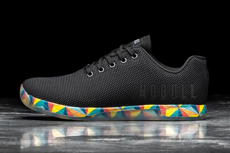 Black Men's Nobull Prism Trainers | LEYPVC-318