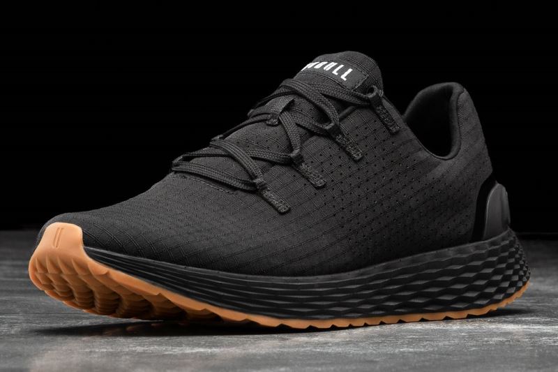 Black Men's Nobull Ripstop Running Shoes | URXBTL-089