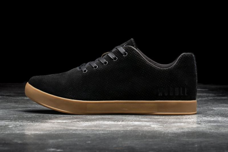 Black Men's Nobull Suede Trainers | VKYBZL-074