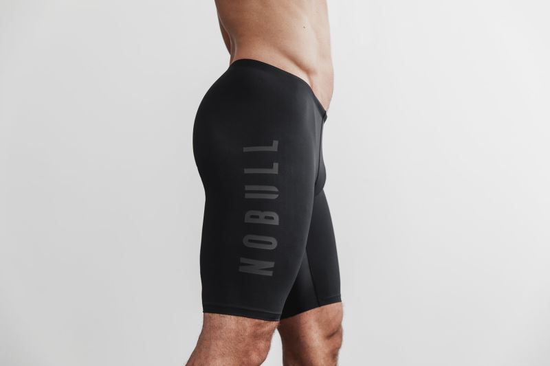 Black Men's Nobull Swim Jammer Sweatshirt | EKLUVD-719