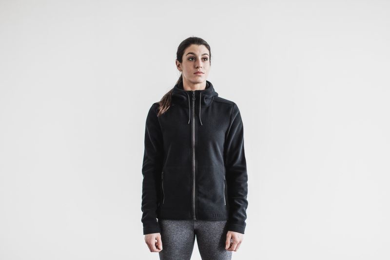 Black Women's Nobull Arctic Zip-Up Jackets | RTLSBY-217