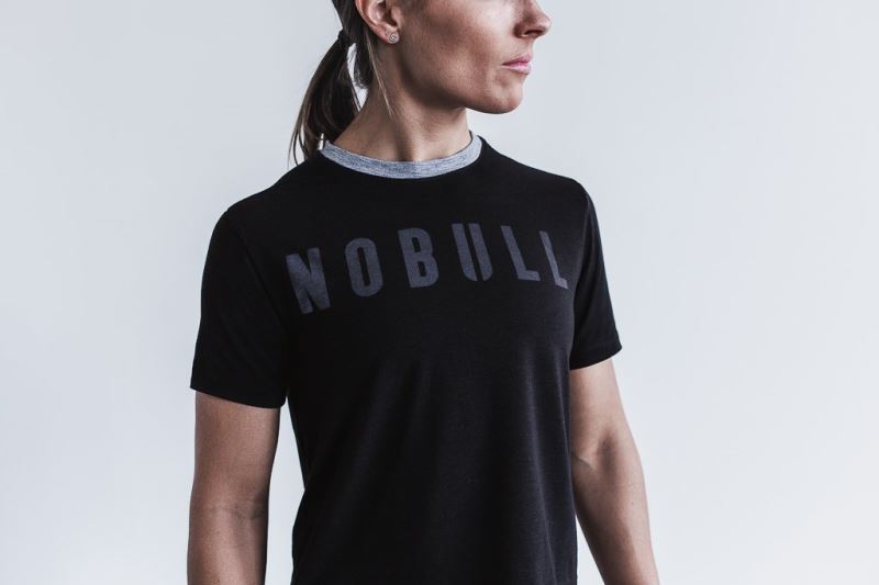 Black Women's Nobull Boxy T-Shirts | XGCVNP-560