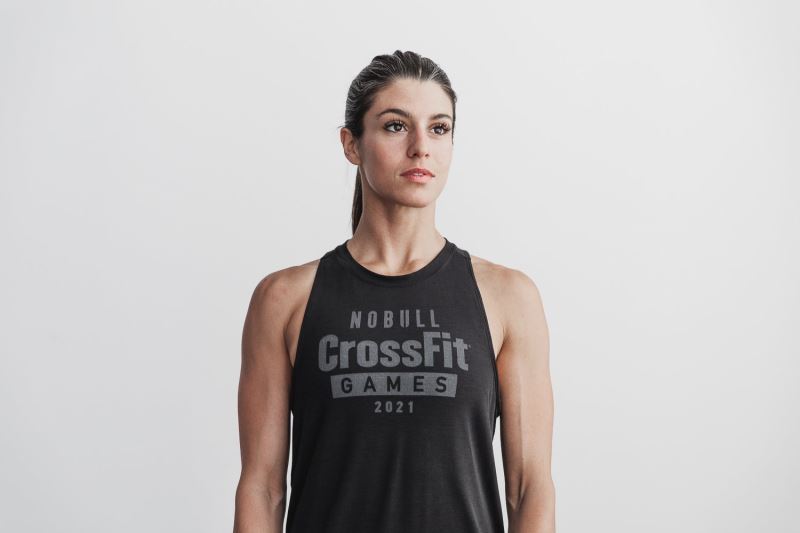 Black Women's Nobull Crossfit Games 2021 High-Neck Tanks | OIFEYX-409