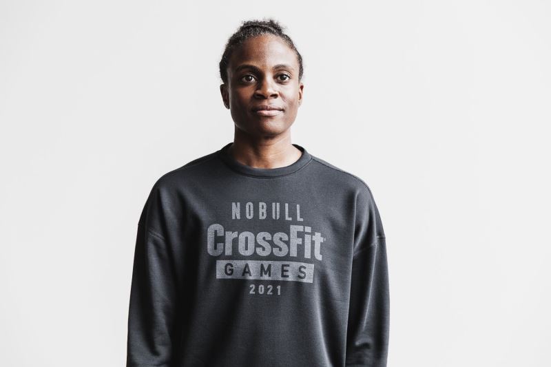 Black Women's Nobull Crossfit Games 2021 Crew Sweatshirt | WPMYQS-463