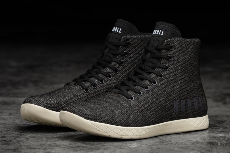 Black Women's Nobull High-Top Heather Trainers | UGCWEX-421