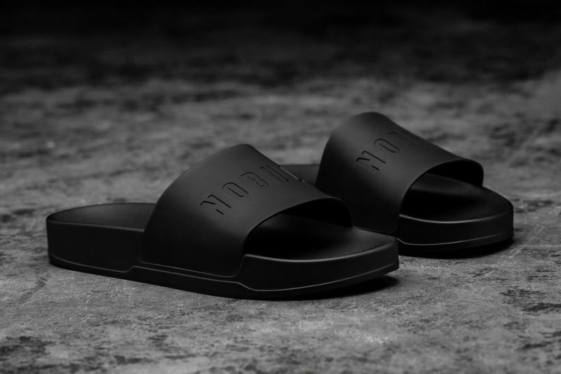 Black Women's Nobull Lightweight Slides | JWQZEH-932