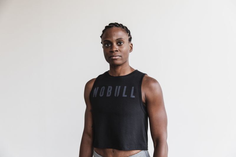 Black Women's Nobull Muscle Classic Colors Tanks | OPRKTH-381