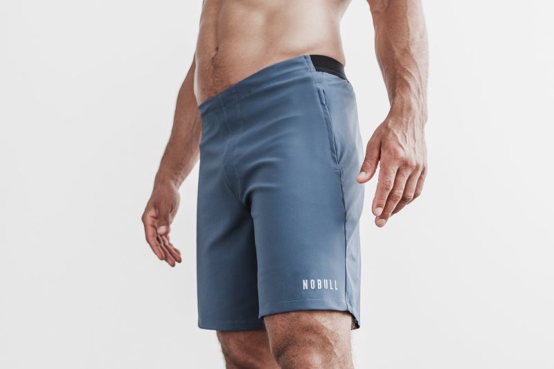 Blue Men's Nobull Lightweight 8.5" Shorts | MKQTWC-460