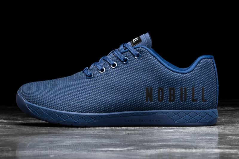 Blue Men's Nobull Low-Top Trainers | OGRDIY-530