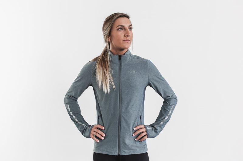 Blue Women's Nobull 4-Way Stretch Woven Jackets | JPACWV-027