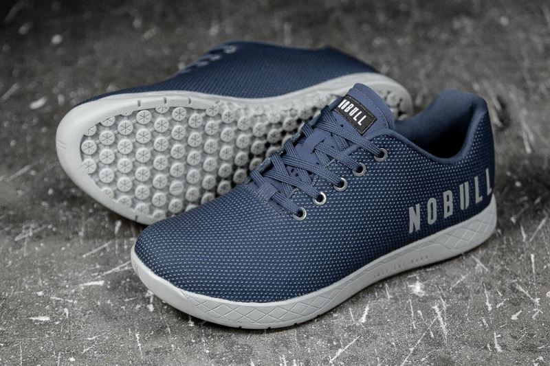 Blue Women's Nobull Denim Trainers | LZPIOJ-810