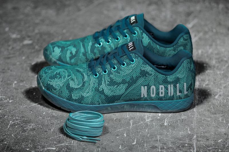 Blue Women's Nobull Leaf Trainers | LRIOFW-406