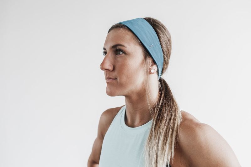 Blue Women's Nobull Nylon Headbands | RXGCLN-159