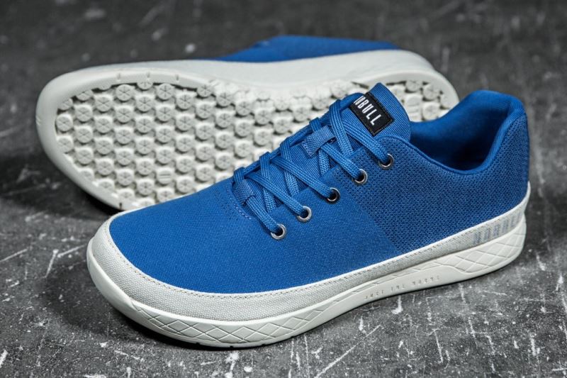 Blue Women's Nobull Sky Canvas Trainers | EQOAMW-796