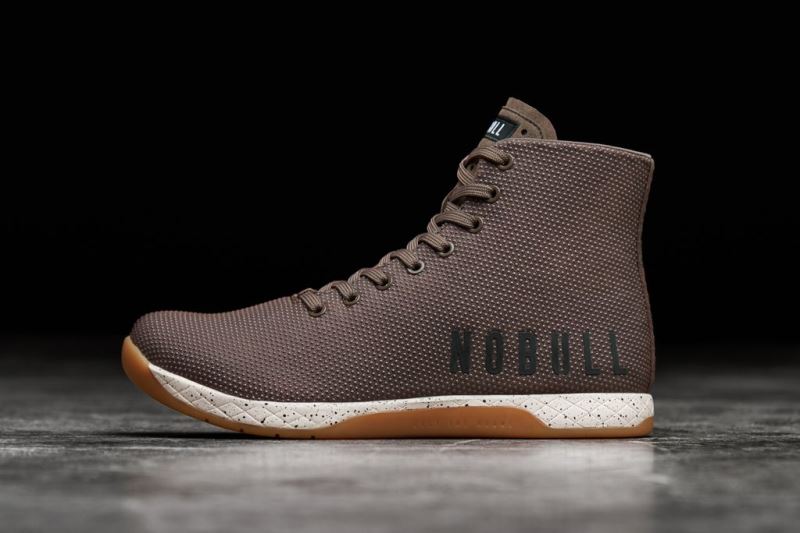 Brown Men's Nobull High-Top Trainers | HYLAZQ-382