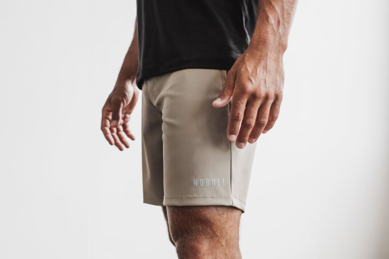 Brown Men's Nobull Lightweight 7" Shorts | ICBMYX-194