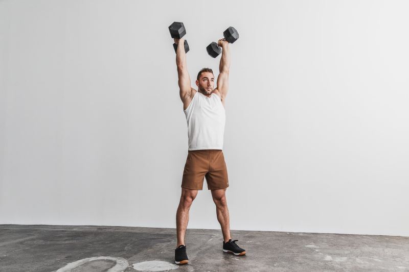 Brown Men's Nobull Lightweight 7" Shorts | ZIDKQN-506