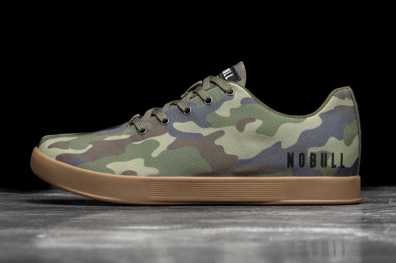 Camouflage Men's Nobull Forest Canvas Trainers | DNCOSQ-370