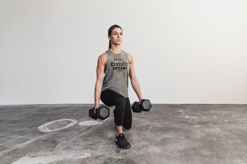 Camouflage Women's Nobull Crossfit Games 2021 High-Neck Tanks | RABSXK-469