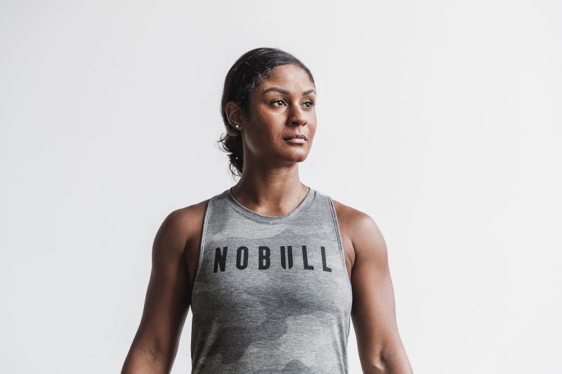 Camouflage Women's Nobull High-Neck Camo Tanks | BLHMWI-624