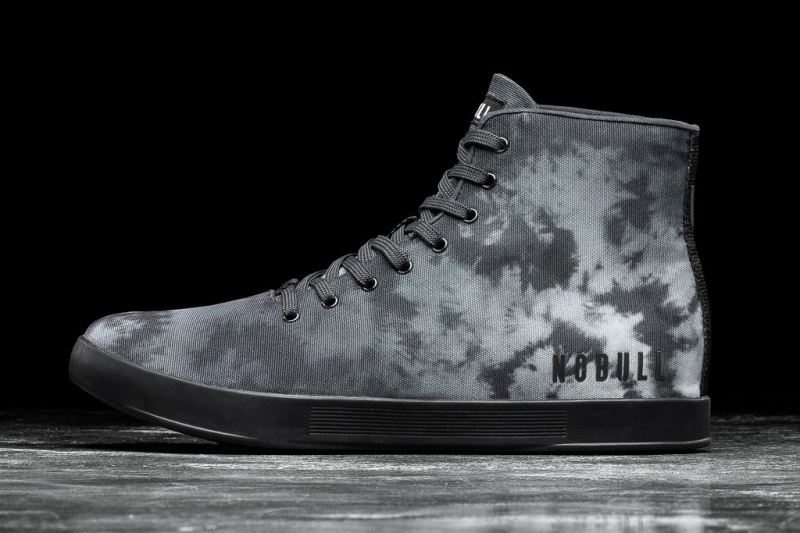 Camouflage Women's Nobull High-Top Cloud Tie-Dye Canvas Trainers | KHYWQL-815