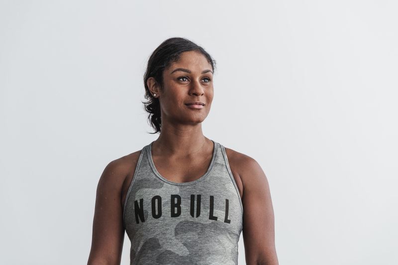 Camouflage Women's Nobull Racerback Camo Tanks | EBLIXT-567