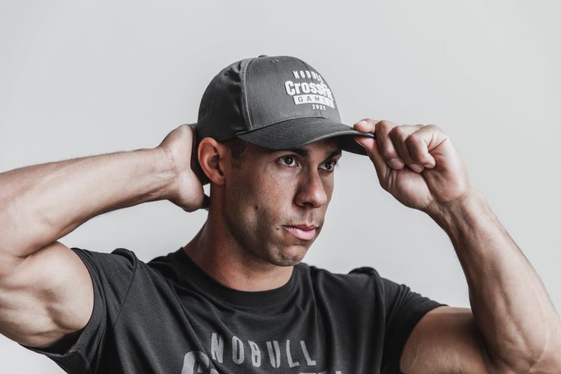 Dark Grey Men's Nobull Crossfit Games 2021 Classic Hats | ZXQINV-534