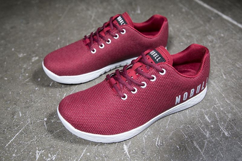 Dark Red Men's Nobull Cabernet Trainers | KUJEMY-069