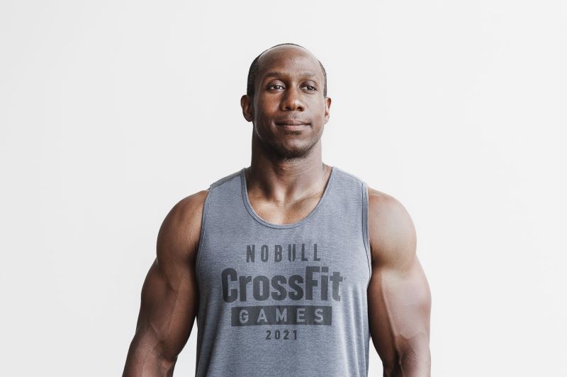 Deep Grey Men's Nobull Crossfit Games 2021 Tanks | PKVRHE-961