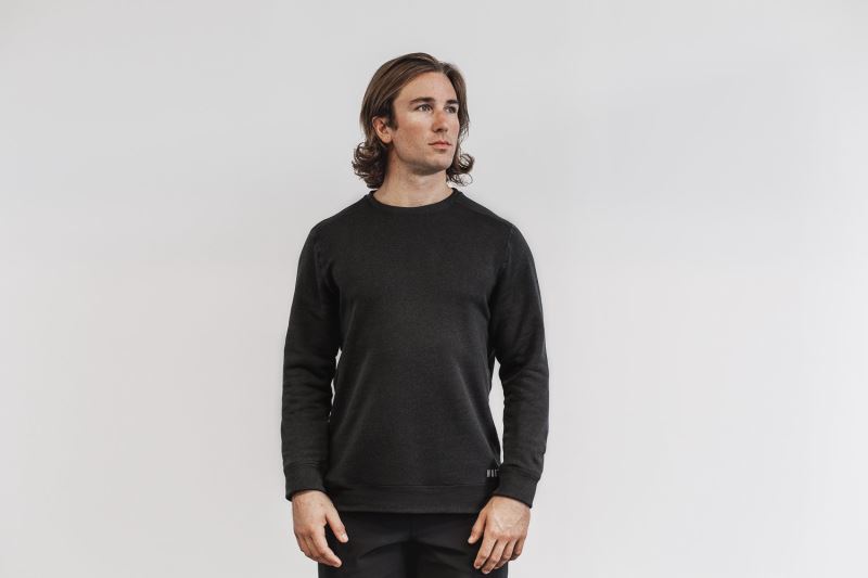 Deep Grey Men's Nobull Performance Crew Sweatshirt | NFYUKA-954