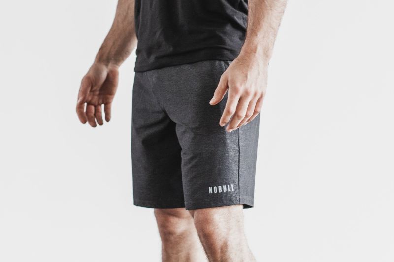 Deep Grey Men's Nobull Stretch Woven 9" Shorts | AGQXNT-891