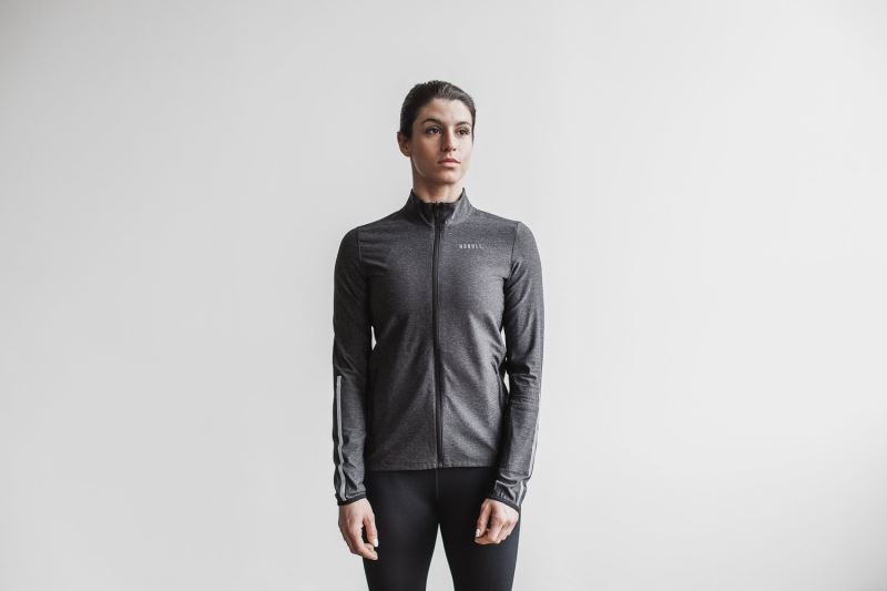 Deep Grey Women's Nobull 4-Way Stretch Woven Jackets | CKRIXO-172