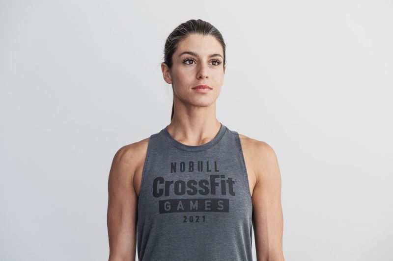 Deep Grey Women's Nobull Crossfit Games 2021 High-Neck Tanks | UXAPYC-307