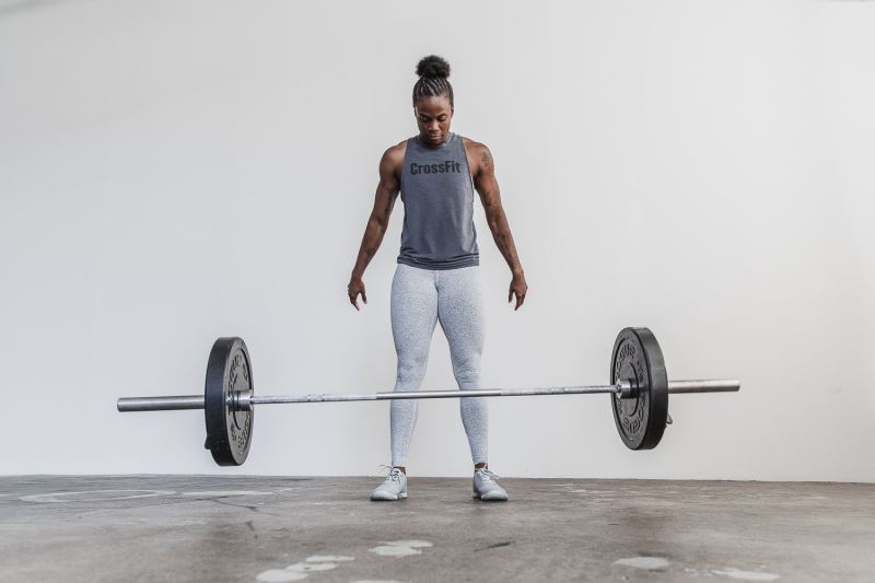 Deep Grey Women's Nobull Crossfit High-Neck Tanks | HDMNYE-609