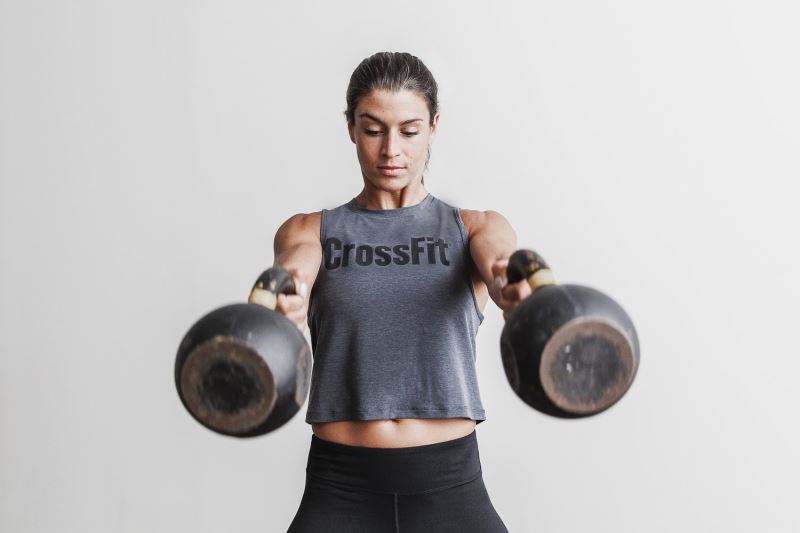 Deep Grey Women's Nobull Crossfit Muscle Tanks | QYHINZ-730