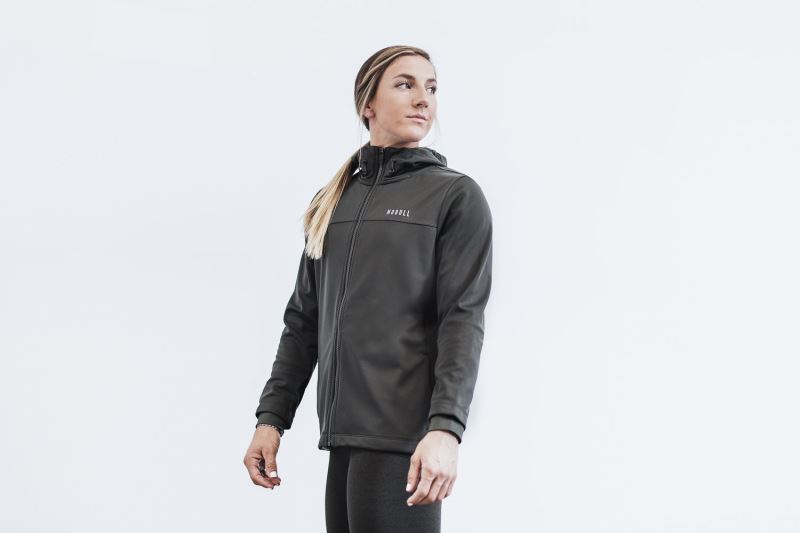 Deep Grey Women's Nobull Softshell Jackets | ARGTCD-350