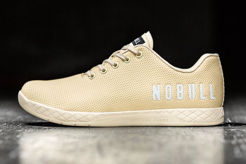 Gold Men's Nobull Vanilla Trainers | EFWPKT-864