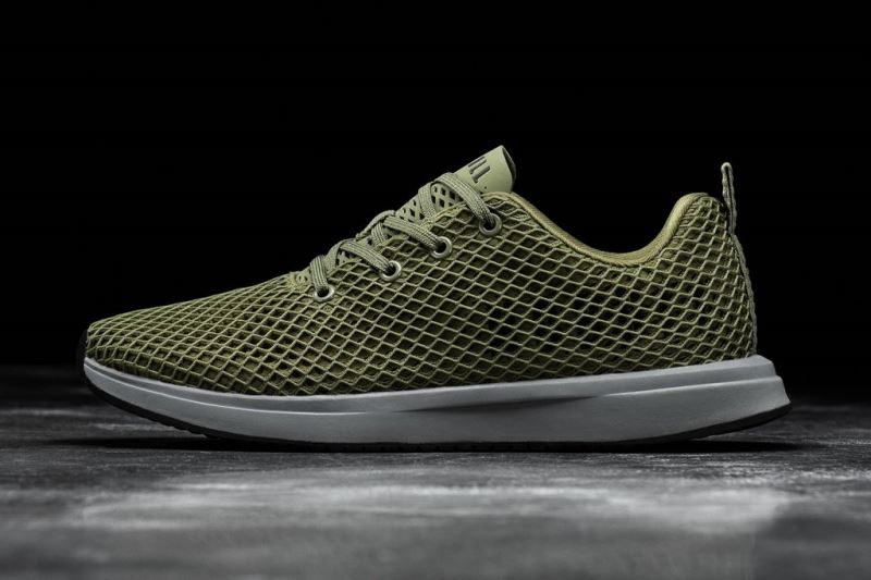 Green Men's Nobull Moss Mesh Running Shoes | DBXCNK-860