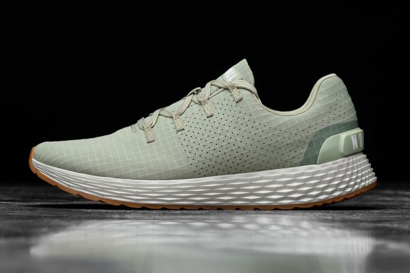 Green Men's Nobull Seafoam Ripstop Running Shoes | EUZKJP-506