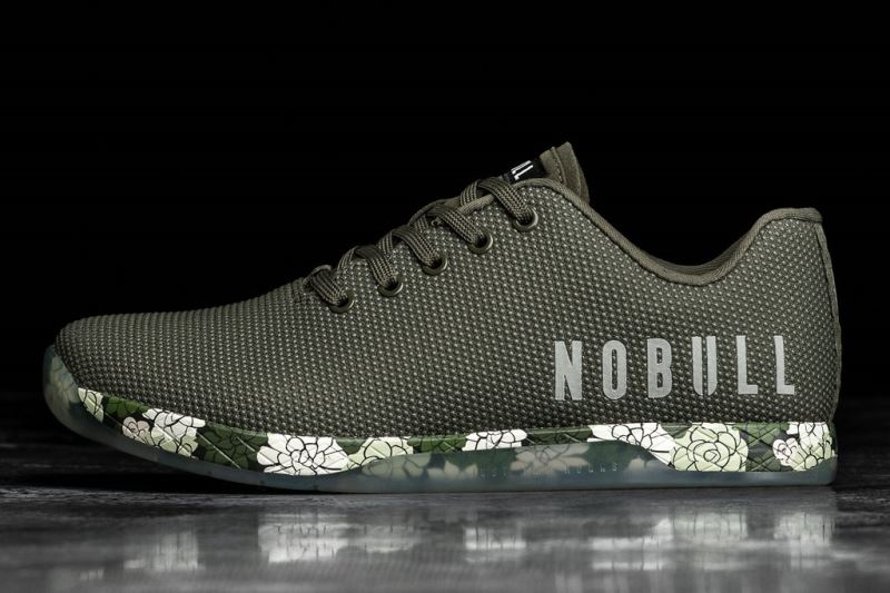 Green Men's Nobull Succulent Trainers | XHFLTQ-765