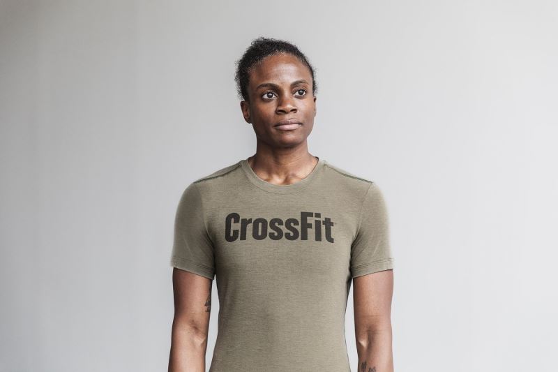 Green Women's Nobull Crossfit T-Shirts | KZPTBO-710