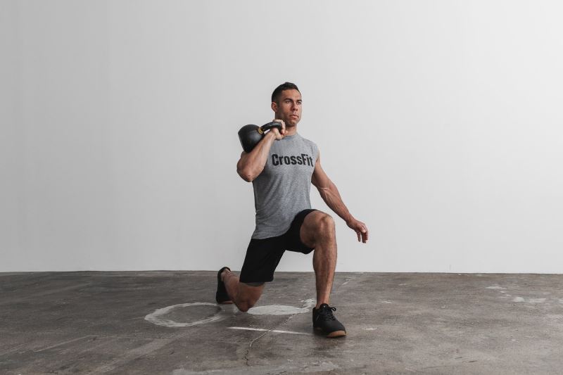 Grey Men's Nobull Crossfit Sleeveless T-Shirts | KSHZRM-328