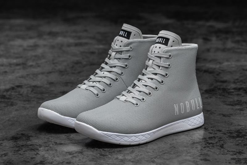 Grey Men's Nobull High-Top Arctic Trainers | ZUJCWI-091